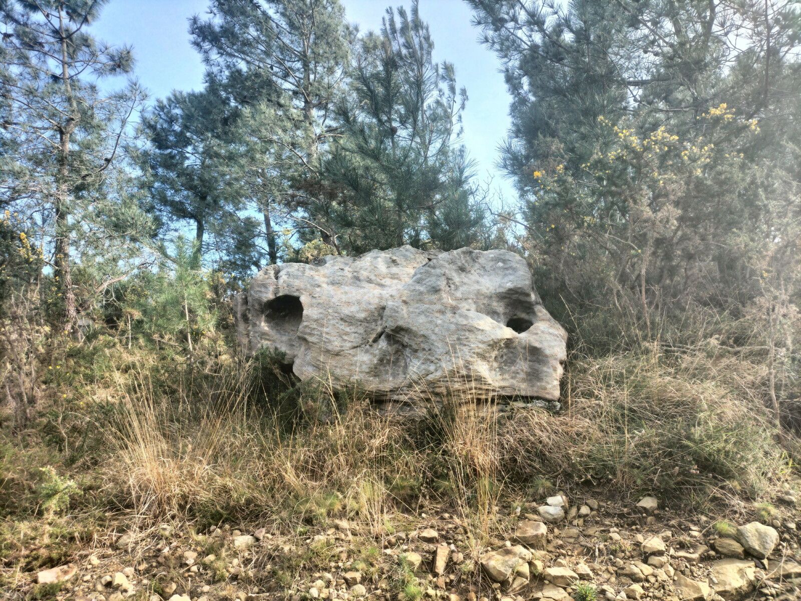 Vallée des couleurs, premier rocher sculpté. (Espagne)