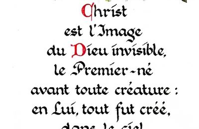 Les 3 sens de bereshit en Gn 1,1 ; le Christ commencement, tête et fils en Col 1,15-19