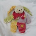 Doudou Peluche Semi Plat Lapin Capinou Arlequin Papillon Doudou Et Compagnie