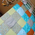 A quilted baby blanket - Une couverture patchwork pour le bébé