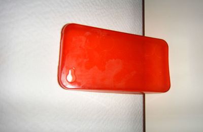 Coque bulle rouge iphone 4 ou 4S en silicone