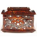 A 19th Century tortoiseshell tea caddy