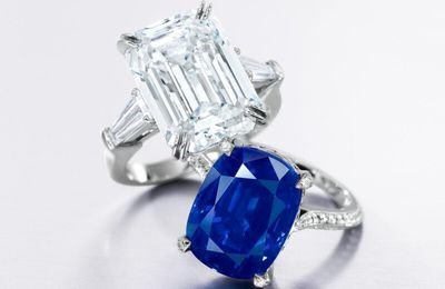 Harry Winston, Diamond Ring & Chopard, Sapphire and Diamond Ring
