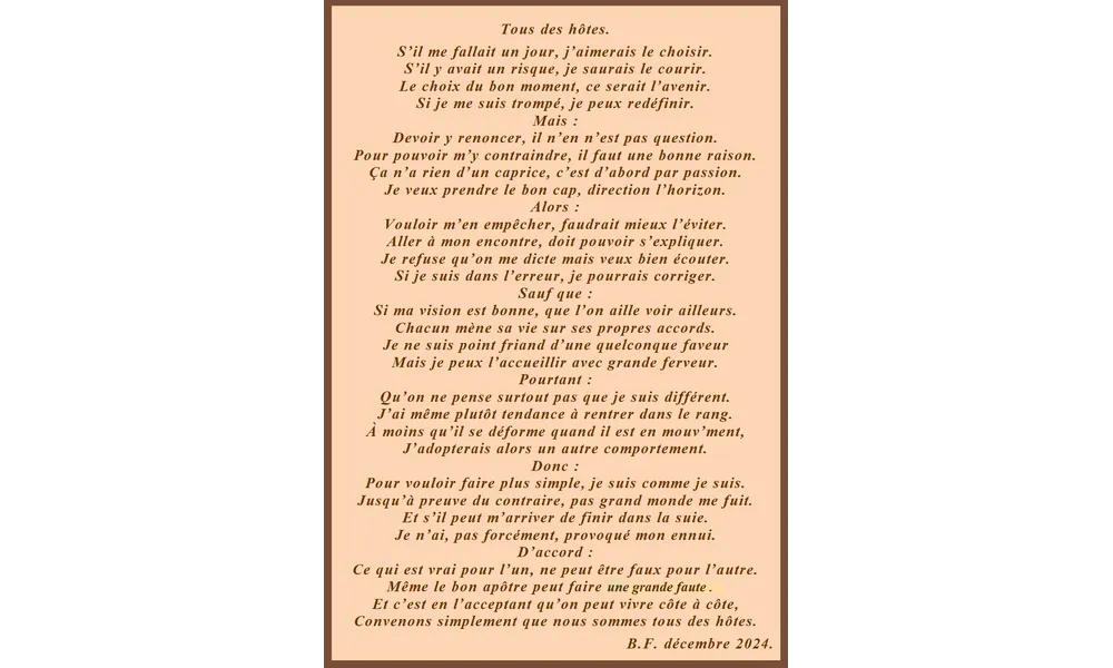 Tous des hôtes.