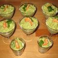 Verrines crabe avocat