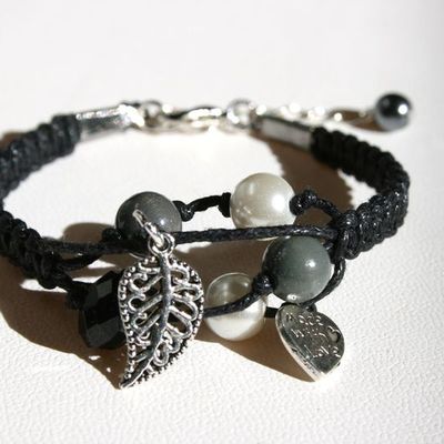 BRACELET MACRAME NOIR