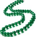 A Fine Jadeite Bead and Diamond Necklace