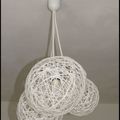 Lustre boule ficelle