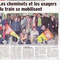 Presse - ligne SNCF : Les Cheminots et les usagers du train se mobilisent