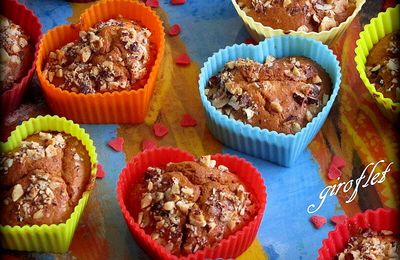 Muffins à la poire et aux noisettes 