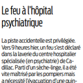Incendie dans un hôpital