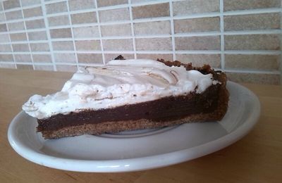 Tarte au chocolat meringuée