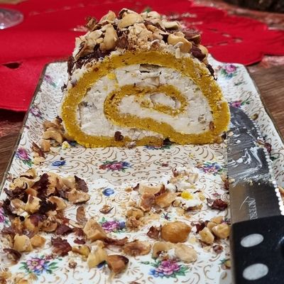 Roulé à la courge et au fromage frais