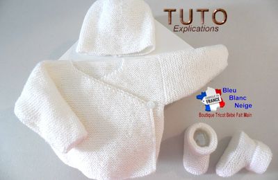 PATRON tricot bb FACILE et PREMA modele layette bébé et patron a tricoter Explications tuto brassière, bonnet, chaussons et Reborn