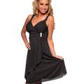 Hot From Hollywood - Robe de bal forme empire (Small, Noire)