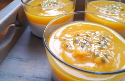 Panna cotta coco mangue passion