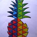 Comment dessiner un ANANAS en losanges