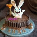 Gâteau Lapin crétin- Raving Rabbid cake