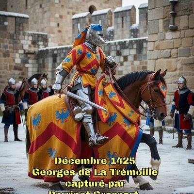 20 juillet 1426. Mehun-sur-Yèvre. — Charles VII concède à Georges de La Trémoille la seigneurie de Melle en Poitou pour le récompenser de 10,000 écus d'or qui lui avaient été promis et non payés pour se tirer des mains de Perrinet Gressart, capitaine de La Charité-sur-Loire.