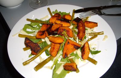Salade d'automne au potimarron grillé
