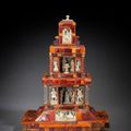 A rare tortoise shell and ivory mounted wood house altar, Est Prussia-Baltic countries, early 18th century