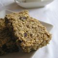 Flapjacks aux bananes et aux raisins secs