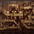 Brown Coromandel Ten Panel Screen. China, Kangxi (1662 - 1772)