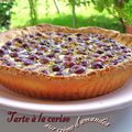 Tarte aux cerises sur crème d'amandes