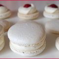 "Macarons chocolat blanc framboise"