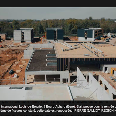REVUE de PRESSE NORMANDE au 26 avril 2024: le lycée international normand de Bourg-Achard ne pourra pas ouvrir ses portes en septembre prochain...