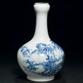  A blue and white bottle vase - Xuantong six-character mark and of the period
