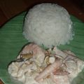 Crevettes à la tahitienne
