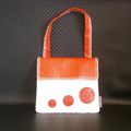  Original sac !! NEW MOON !! en simili cuir Blanc et Rouge motif devant Taille: 22cm X 21cm BELICIOUS DELICIOUS CREATION