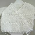 tricot layette bebe ouvrages tricotés main