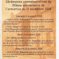 90ème anniversaire de l'armisrice du 11novembre1918