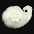 An exceptional Imperial Mughal-style white jade 'ram's' cup, Qing dynasty, Qianlong period