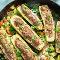 Courgettes farcies au barbecue