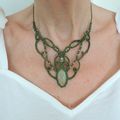 Collier en micro-macramé et Aventurine