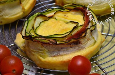 Tourbillon de courgettes et jambon cru