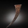 A fine and large rhinoceros horn carved cup, 19th century. 