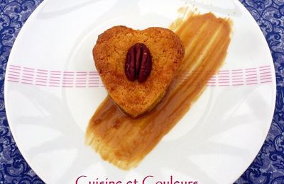 Petits coeurs de carottes et noisettes ( sans farine ) sauce caramel épicée 