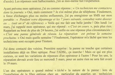 Huit jours de galère grâce à un technicien étourdi !