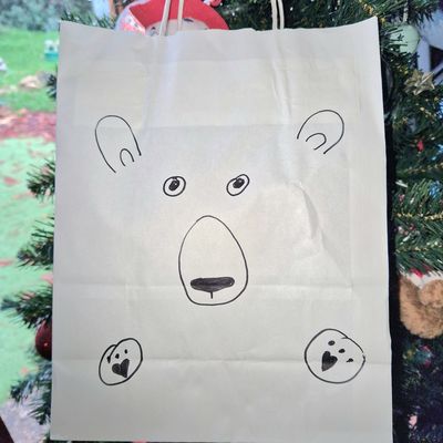 Emballage cadeau ours polaire 