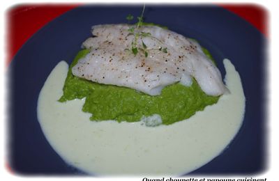 DOS D'EGLEFIN ET PUREE DE PETITS POIS