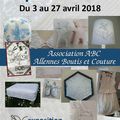  Exposition du 3 au 27 Avril 2018