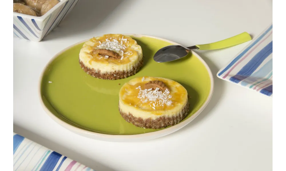 Petits cheesecakes piña colada