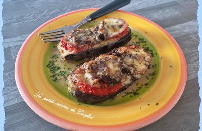 Aubergines tomates lard et Mozzarella 