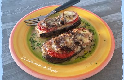 Aubergines tomates lard et Mozzarella 