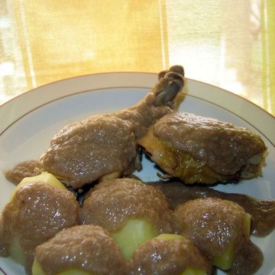 Poulet grillé au lait d'amande