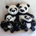 Famille panda au crochet pour les SC&More 306